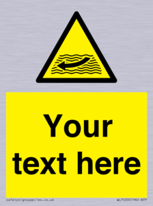 Custom Warning strong river flows